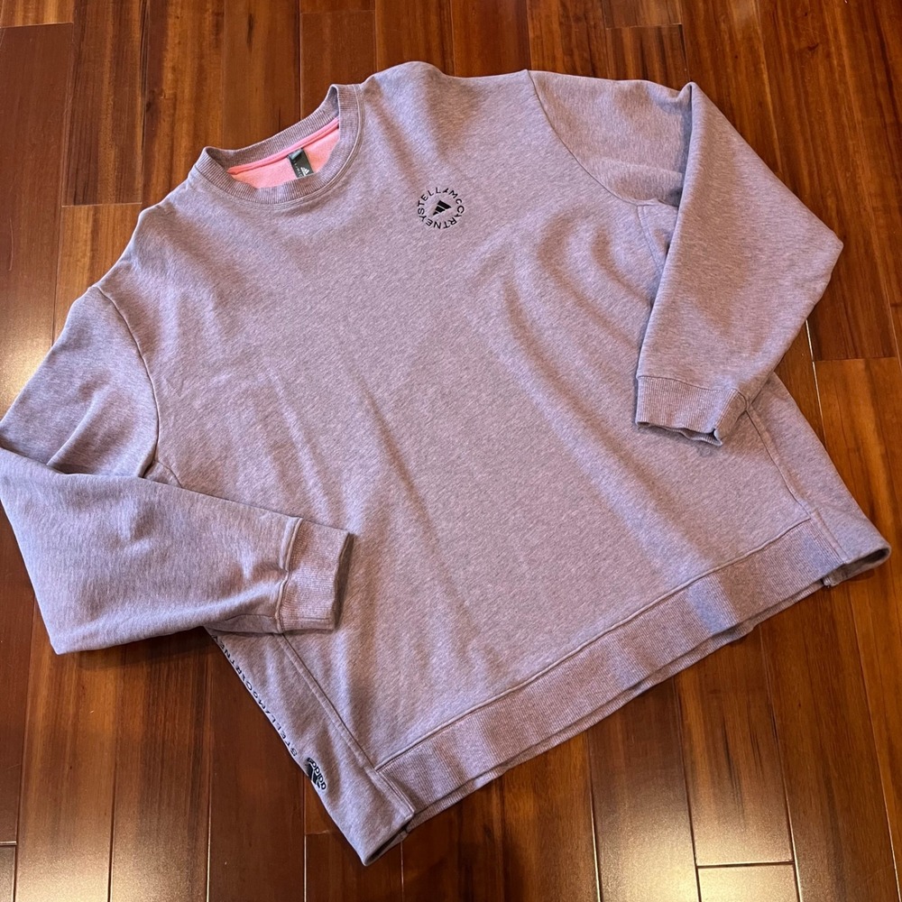 Adidas Stella McCartney Sweatshirt Pink Lavender Crewneck Athleisure Size Small